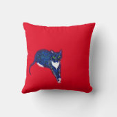Coussin de coussin de chat Tuxedo amoureux de les (Verso)