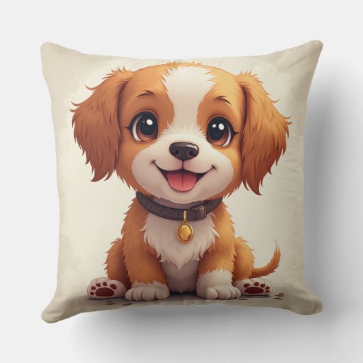 coussin de coussin de chiot loyal (Verso)