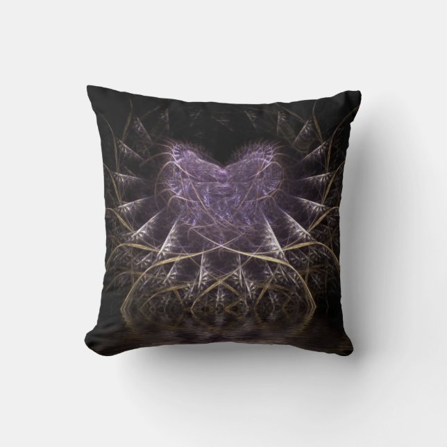 Coussin de coussin de coeur gothique pourpre (Recto)