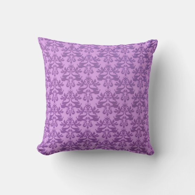 Coussin de coussin d'éléphant damassé violet clair (Recto)