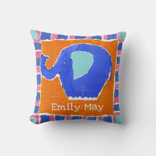Coussin de coussin éléphant personnalisé (Recto)