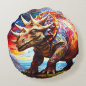 Coussin de coussin en mosaïque mignon Dinosaures e (Dos)