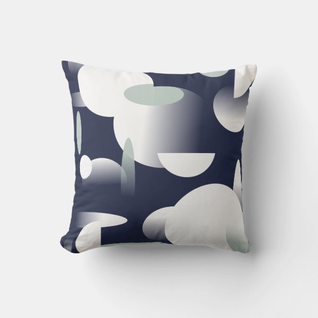 Coussin de coussin Motif blanc ovale (Recto)