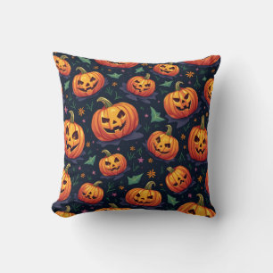 Coussin de coussin motif citrouille Halloween