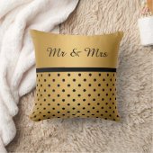 Coussin de coussin noir Monogram Gold (Couverture)