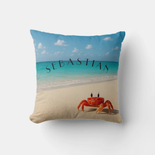 Coussin de crabe personnalisé - Décor de plage Seb