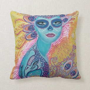 Coussin de crâne de sucre de paon