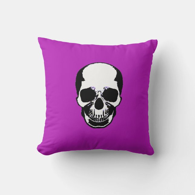Coussin de crâne - pourpre blanc (Recto)