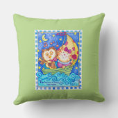 Coussin de crèche de hibou et de minou (Verso)