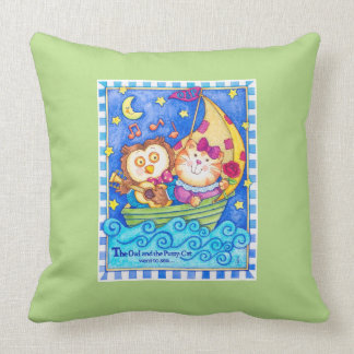 Coussin de crèche de hibou et de minou