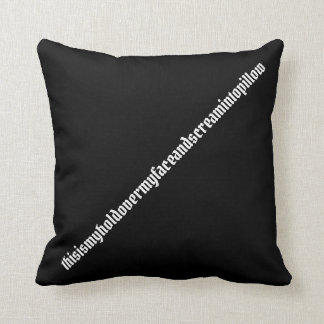 Coussin de cri noir et blanc