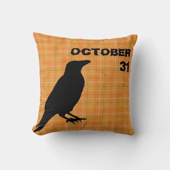 coussin de croix d'Halloween vintage (Recto)