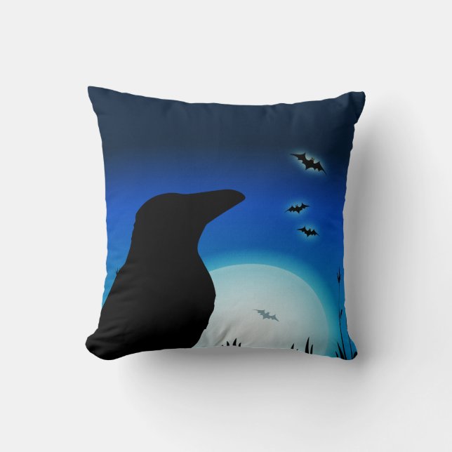 coussin de croix d'Halloween vintage (Recto)