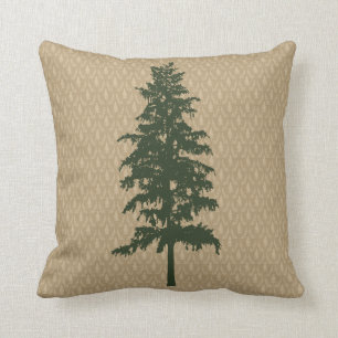 Coussin de damassé de pin