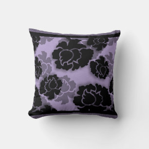 Coussin de décadence florale grungy, Lilac