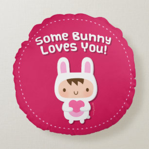 Coussin de déclaration d'amour de Lapin Mignon