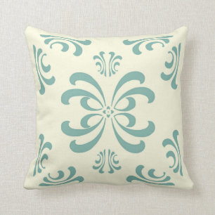 Coussin de décor de Flourish de Nouveau d'ivoire