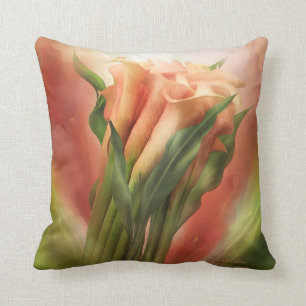 Coussin de décorateur d'art de zantedeschias de