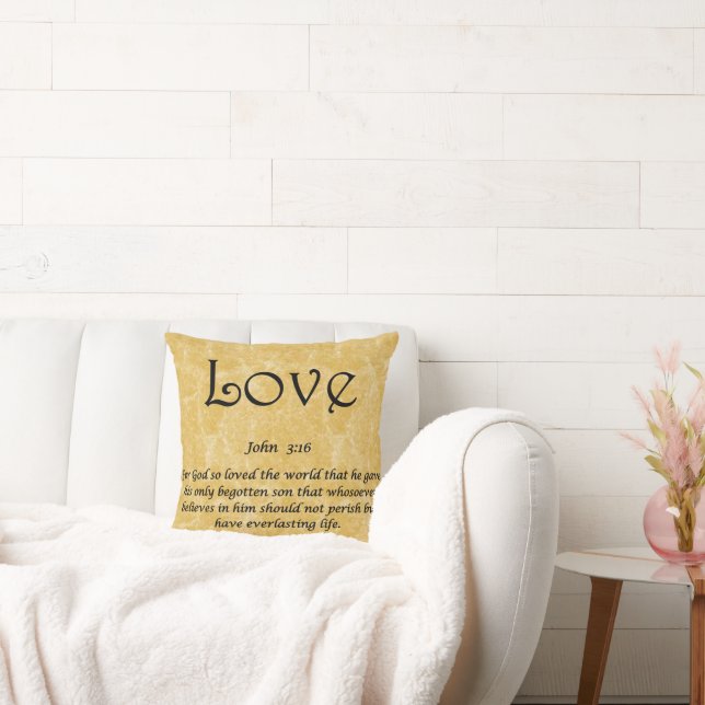 Coussin de décoration - Aime Jean 3:16 (Canapé)