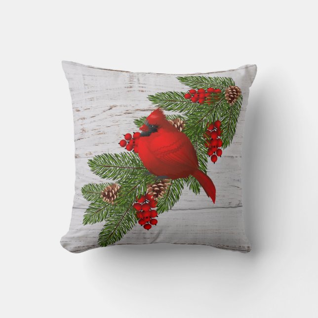 Coussin de décoration - Cardinal de Noël (Recto)