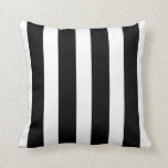 Coussin de décoration chic rayé vertical noir et b<br><div class="desc">Coussin de décoration chic rayé vertical noir et blanc</div>