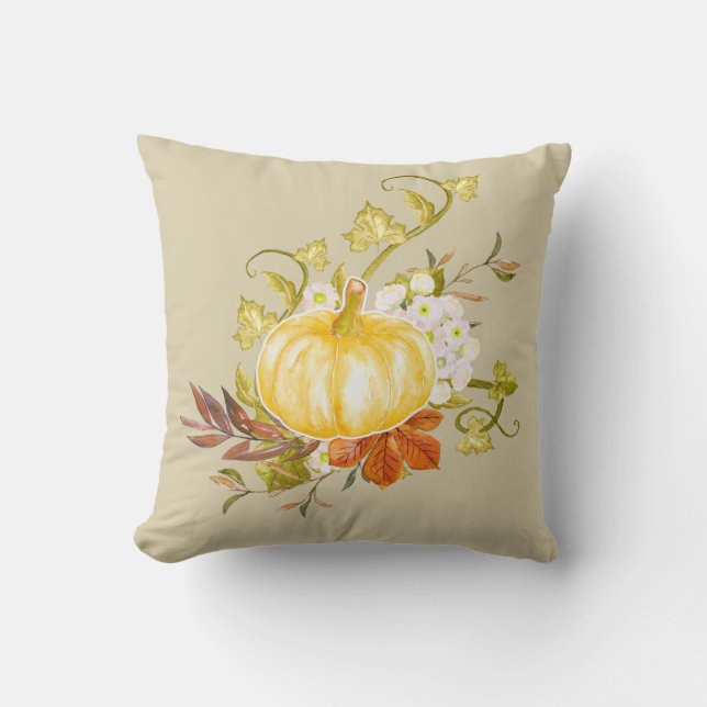 COUSSIN DE DÉCORATION D'AUTOMNE (Recto)