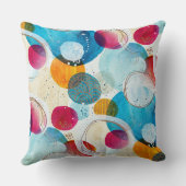 Coussin de décoration de maison en cercles abstrai (Verso)