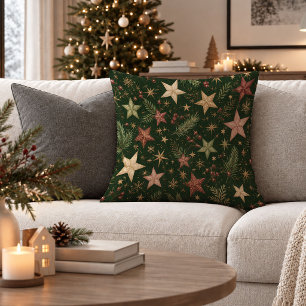 Coussin de décoration de Noël botanique antique vi