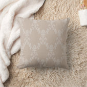 Coussin de décoration élégant Taupe motif damassé  (Couverture)