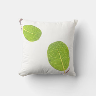 Coussin de décoration feuille verte riche de figui