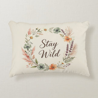 Coussin de décoration Fleurs sauvages Boho Floral