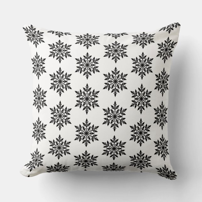 Coussin de décoration-Flocons de neige de vacances (Recto)