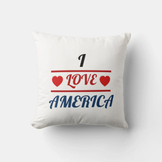 Coussin de décoration - J'aime l'Amérique