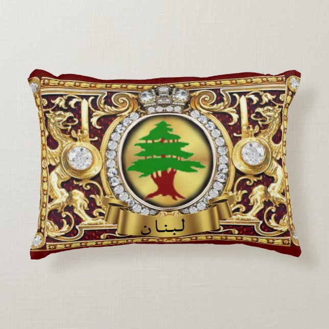Coussin de décoration (lettres arabes) Liban (Devant)