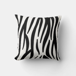 Coussin de décoration moderne en coton à motif zèb