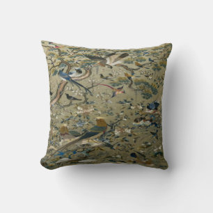 Coussin de décoration pour oiseaux chinois vintage