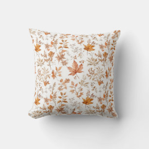 Coussin de décoration rustique d'automne avec feui