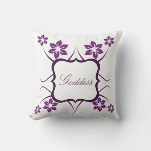 Coussin de déesse florale, violet