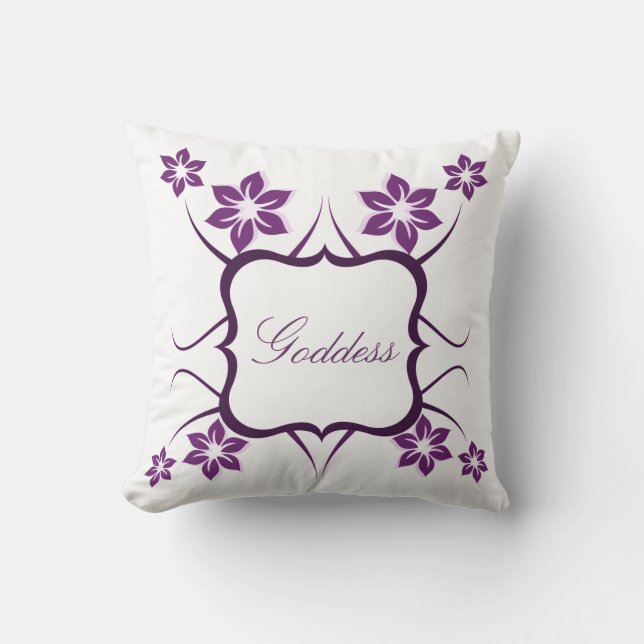 Coussin de déesse florale, violet (Recto)