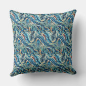 Coussin de design bleu d'été (Verso)
