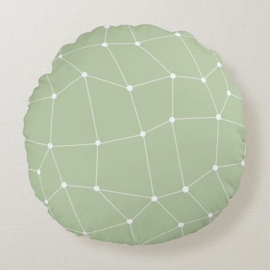 Coussin de design d'Art Vert Sage Coque (Devant)