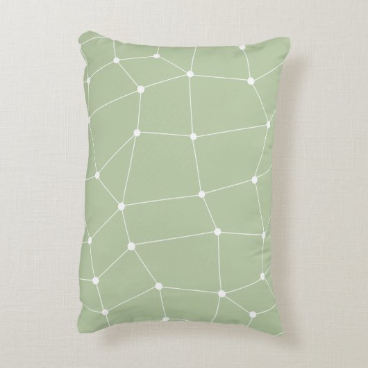 Coussin de design d'Art Vert Sage Coque (Dos(Vertical))