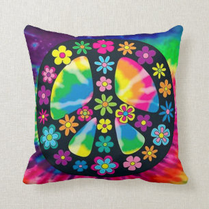 Coussin de design hippie coloré