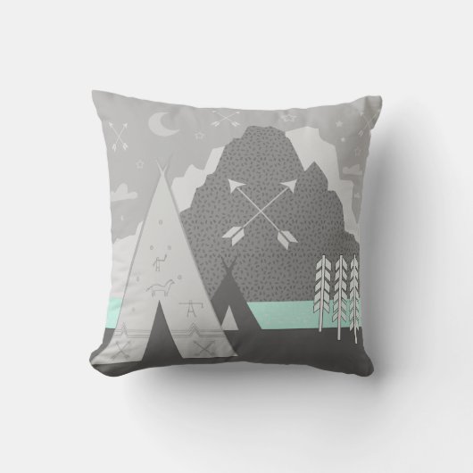 Coussin de design moderne Motif Flèche (Recto)