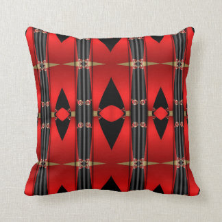 Coussin de design triangulaire rouge noir rouge