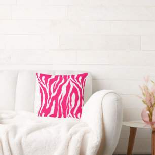 Coussin de design Zebra rose et blanc