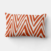 Coussin de design Zèbre blanc et orange brûlé (Verso)