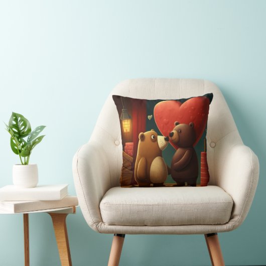 Coussin de dessin animé de Saint Valentin (Chaise)