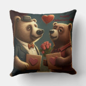 Coussin de dessin animé de Saint Valentin (Verso)