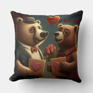 Coussin de dessin animé de Saint Valentin